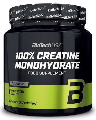 BioTech creatine monohydrate 500g can