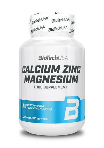 BioTech Calcium Cinka Magnijs - 100 Tabl.