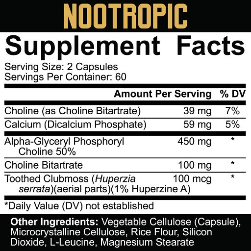 Rich Piana 5% Nutrition Nootropic 120 Capsules