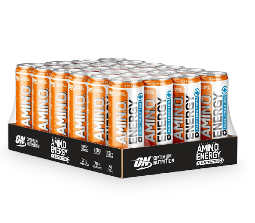 Optimum Nutrition Amino Energy + Electrolytes RTD, 24 x 250 ml Orange