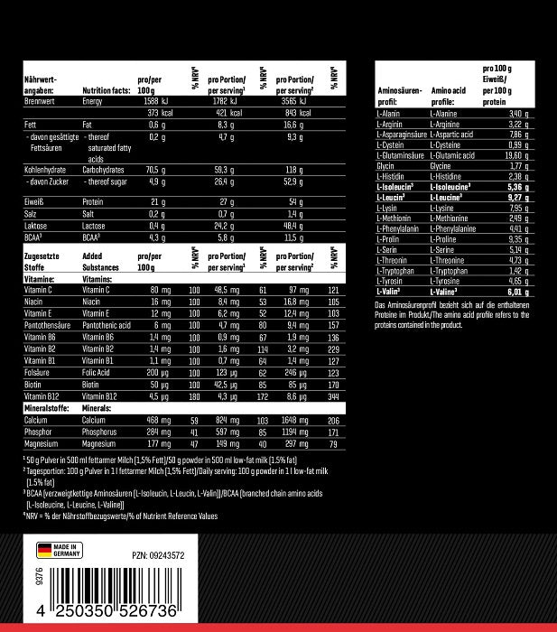 Šokolāde Body Attack Power Weight Gainer 1,5 kg