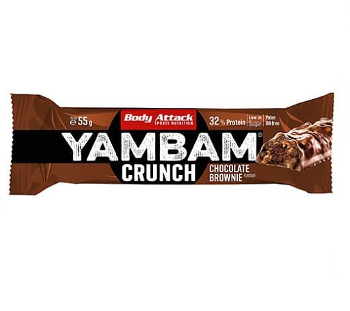 Body Attack YAMBAM CRUNCH proteīna batoniņš (15x55g) Baltās šokolādes aveņu vaniļas