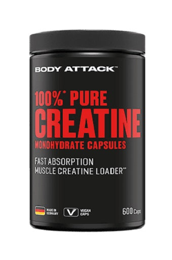 Body Attack 100% Pure creatine 600 capsules