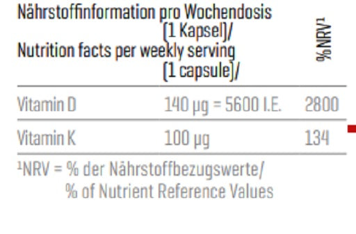 Body Attack Vitamin D3+K2 120 caps