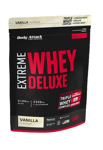 Body Attack Extreme Whey Deluxe 900g Amarena ķiršu krēms