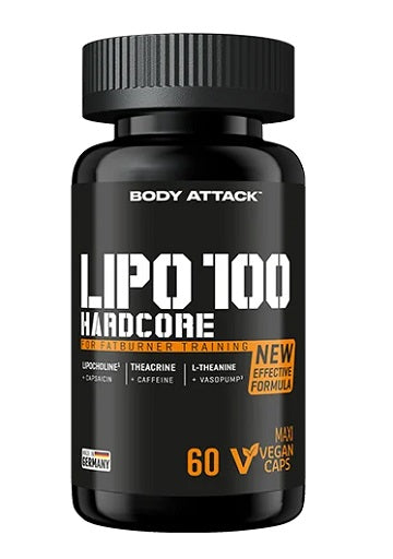 Body Attack LIPO 100-HARDCORE — 60 vāciņi