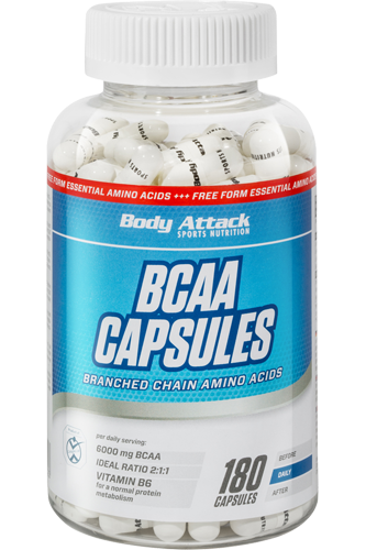 Body Attack BCAA kapsulas 180 kapsulas