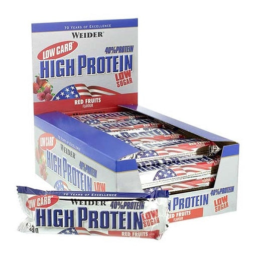 Weider Low Carb High Protein 40% Bar 24x50g Stracciatella