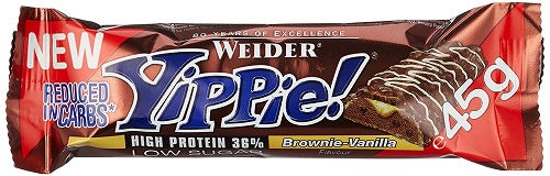 Weider Yippie batoniņš 12x45g trīskāršā šokolāde