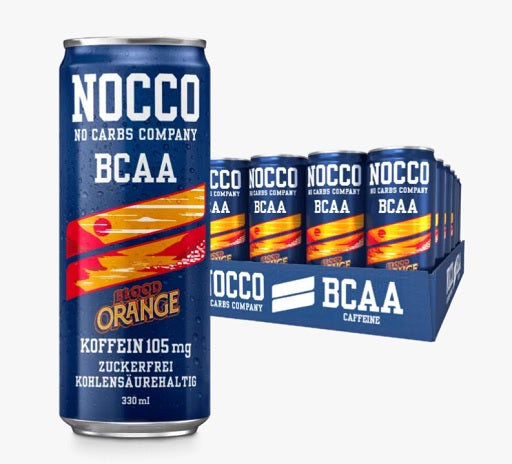 Nocco BCAA Drink 330 ml Blood Orange 24 pieces Deformed