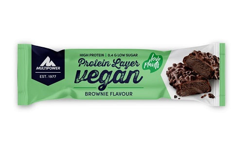 Multipower Vegan proteīna slāņa batoniņš 15x55g zemesriekstu sviests