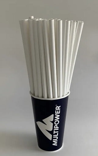 Multipower drinking straws paper 500 pieces/bag