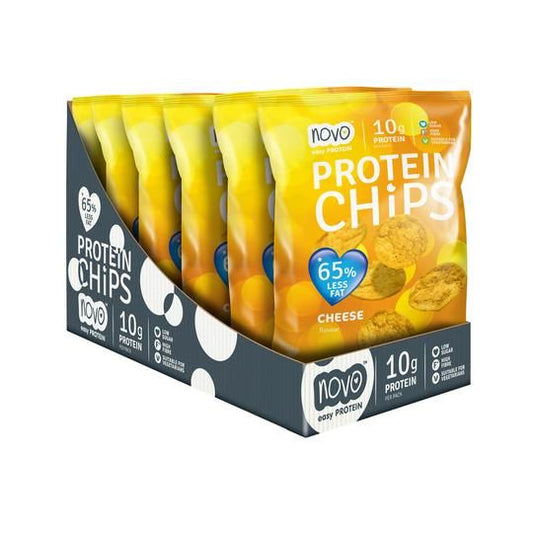 Novo Nutrition proteīna čipsi 6x30g skābais krējums un sīpoli