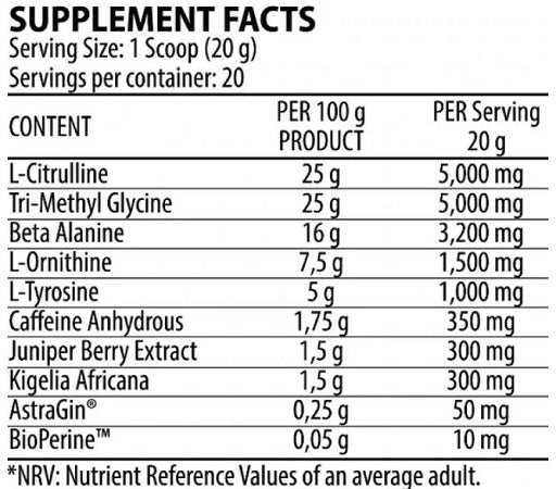 DY Nutrition Nox PUmp Ultimate 400g Strawberry Kiwi